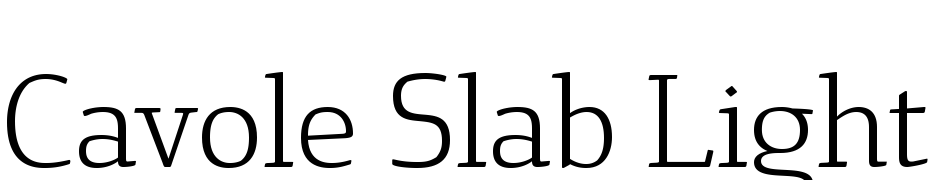Cavole Slab Light cкачати шрифт безкоштовно